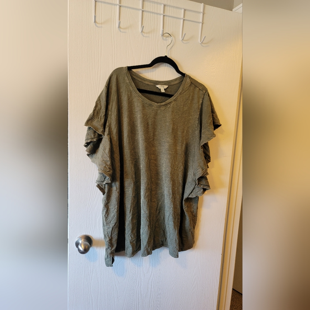 Terra Sky army green summer top